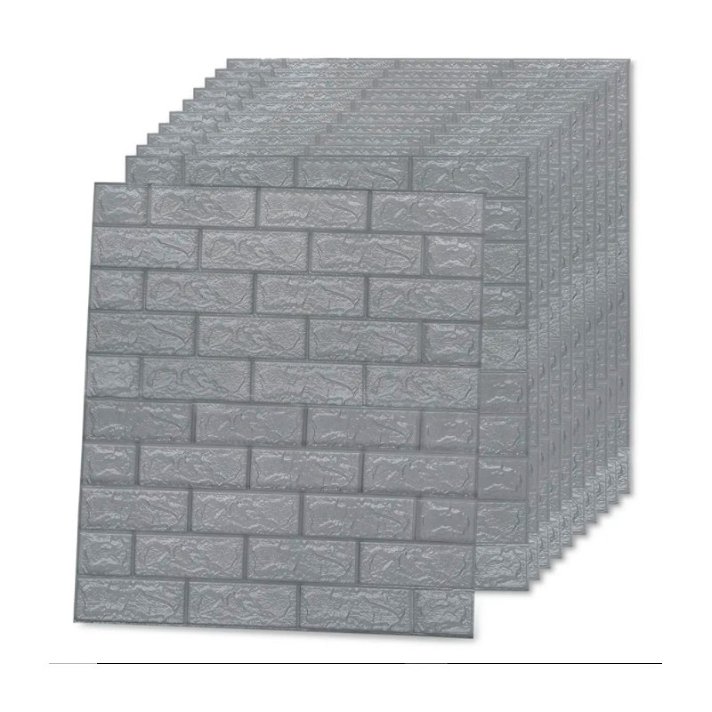 Set de papeles autoadhesivos para pared con diseño de ladrillos de acabado gris Vida XL