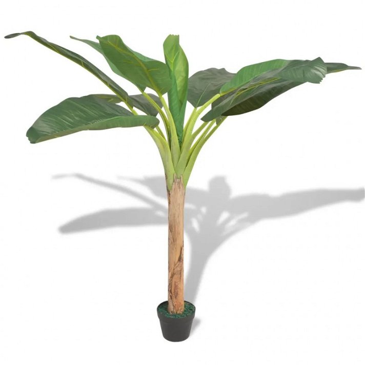 Árbol artificial bananero con macetero color verde 150 cm VidaXL