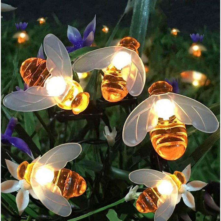 Guirnalda solar LED con forma de abejas Jandei