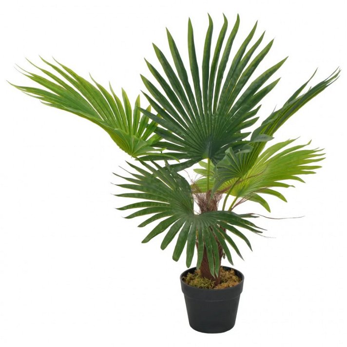 Artificial palm tree with planter VidaXL