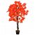 Artificial maple tree with red planter 120 cm VidaXL