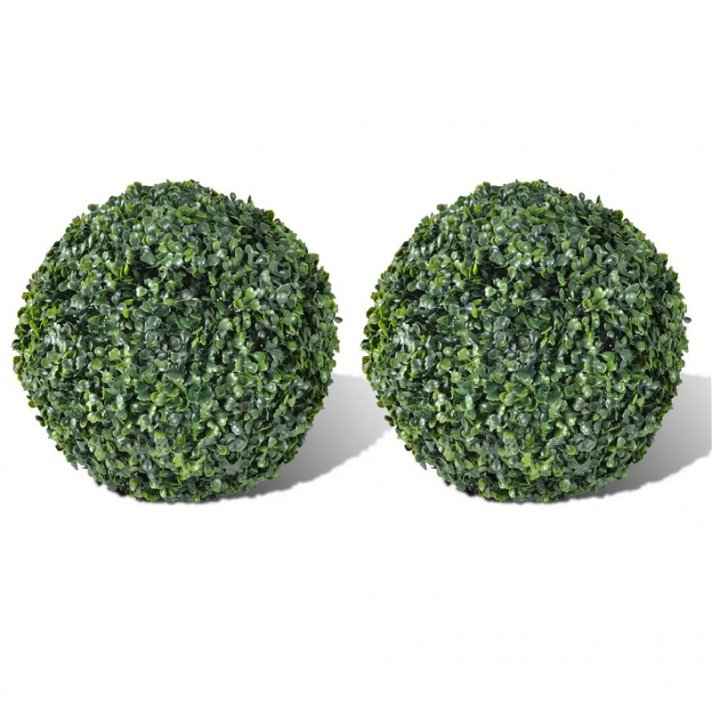 Pack de arbustos de bolas de Boj artificiales verde VidaXL