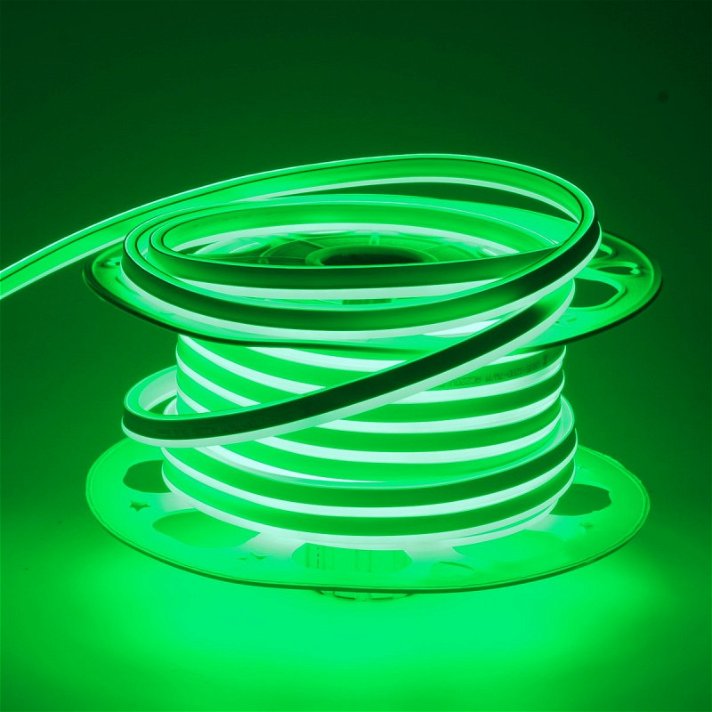 Fita LED néon verde face simples 25 m Jandei