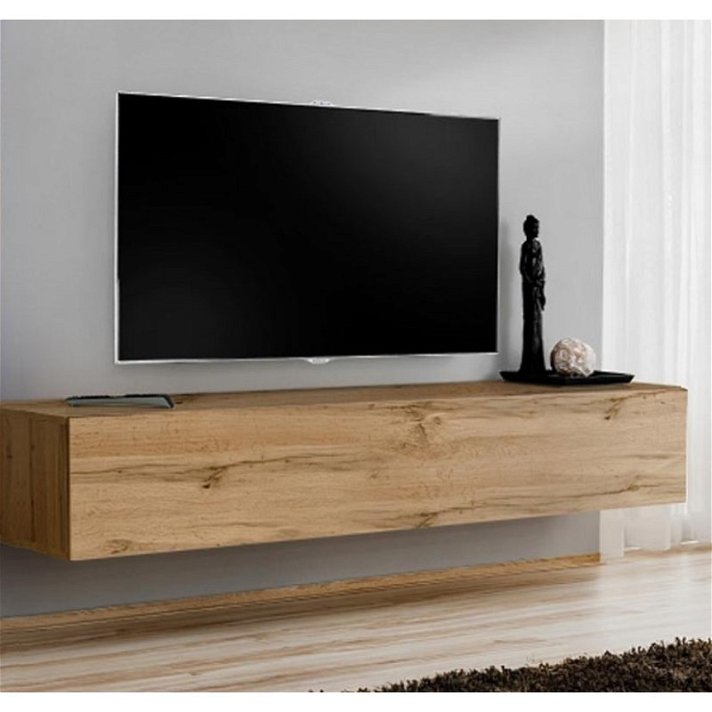 Móvel de TV suspenso de 180 cm cor carvalho Baza Domensino