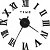 Reloj de pared números romanos Negro VidaXL
