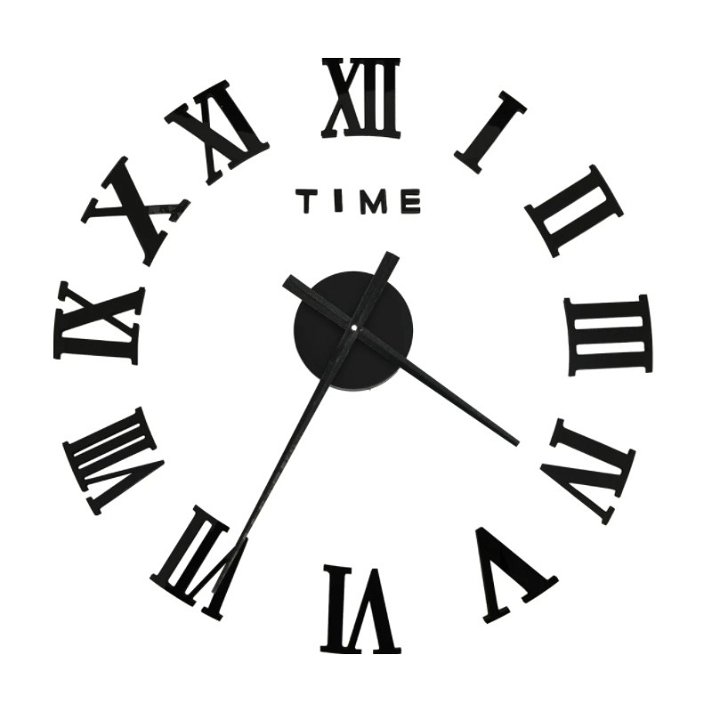 Reloj de pared números romanos Negro VidaXL