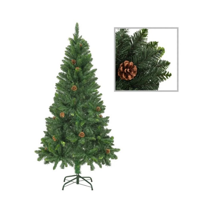 Árbol de navidad con piñas Verde varias medidas Vida XL
