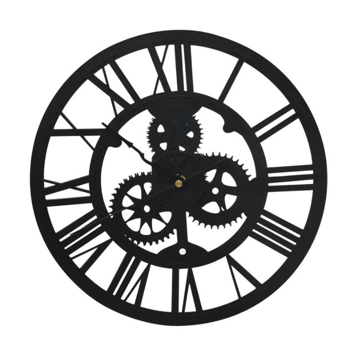 Reloj de pared Negro 30cm VidaXL