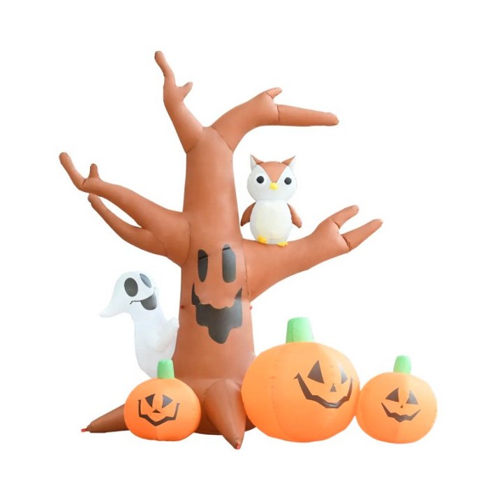 Árvore fantasma de Halloween insuflável com luz LED Vida XL
