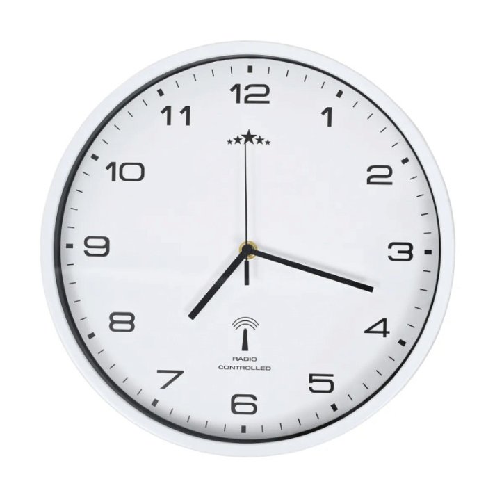 Reloj con radiocontrol 31cm Blanco Vida XL