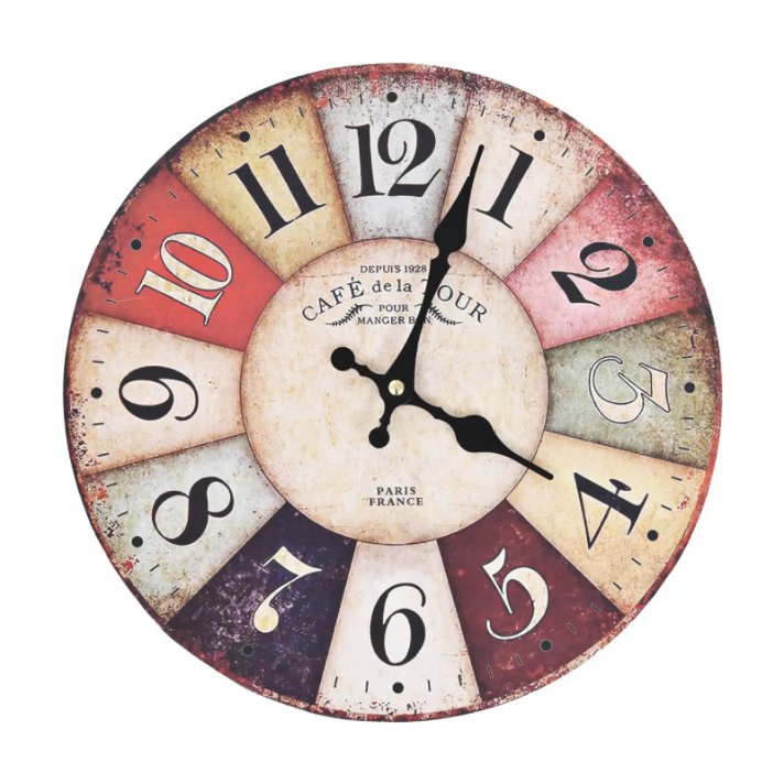 Reloj de pared vintage Amarillento 30cm Vida XL