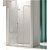 Mampara de ducha frontal de hoja fija con puerta abatible y con un acabado en color blanco SA502 Kassandra
