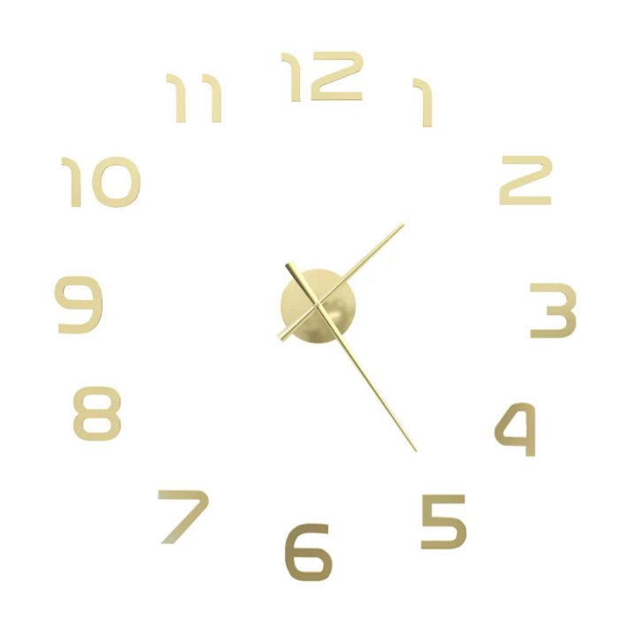 Reloj moderno dorado de pared VidaXL
