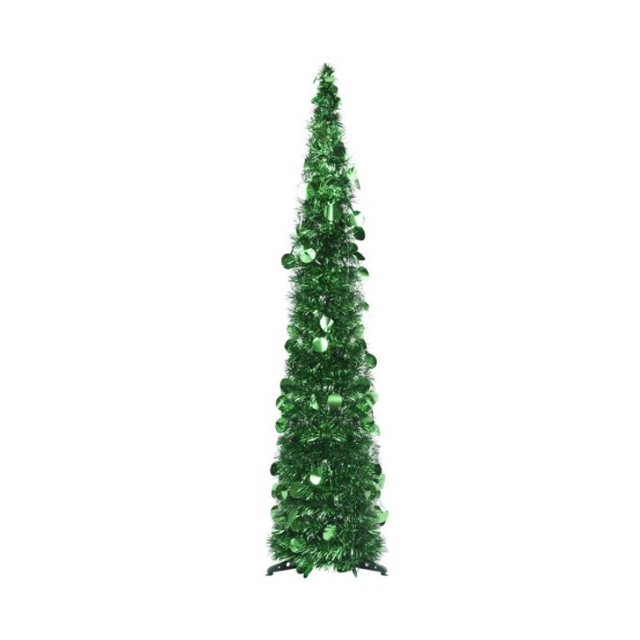 Árbol de navidad artificial plegable Verde Vida XL