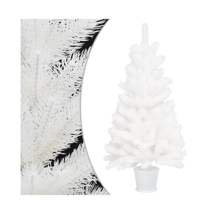 Árbol de navidad artificial realista color Blanco Vida XL