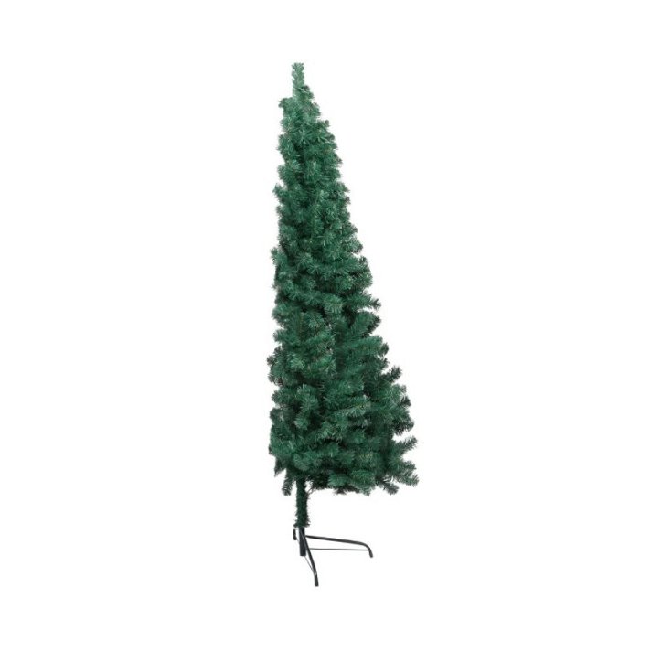 Árbol de navidad a la mitad artificial color Verde Vida XL