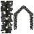 Grinalda natalícia preta com luzes LED e efeitos Vida XL