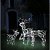 Família de renas decorativa em aço com luzes LED Vida XL