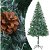 Árbol de navidad artificial verde Nevado con piñas Vida XL