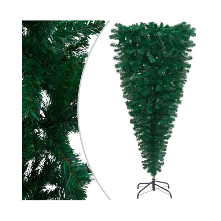 Árbol de navidad invertido artificial color Verde Vida XL