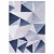Alfombra con diseño de triángulos azul Vida XL
