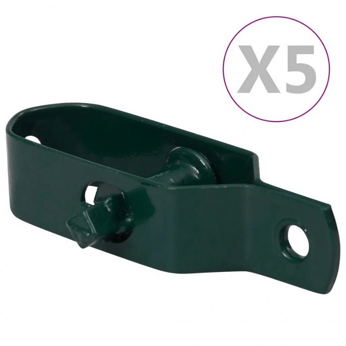 Pack x5 tensores de alambre para valla 90mm verde VidaXL