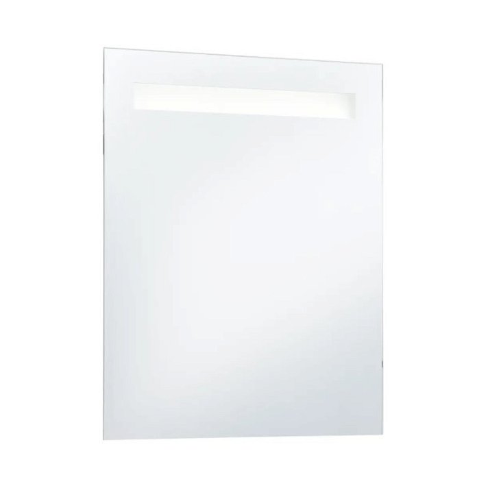 Espejo de baño con línea superior LED 50x60 cm plateado VidaXL