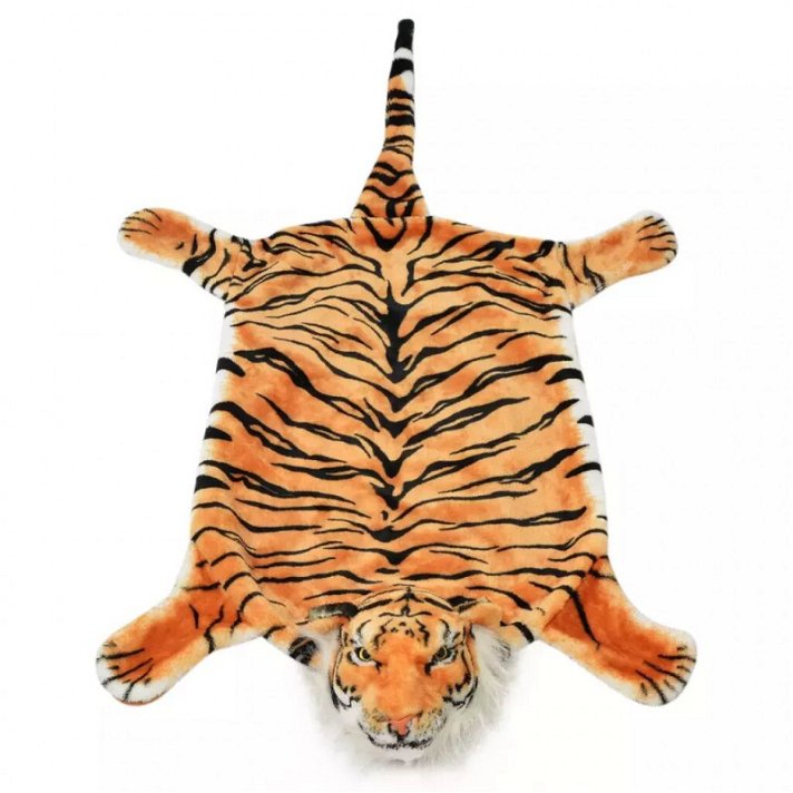 Alfombra con forma de tigre naranja Vida XL