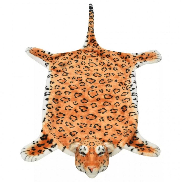 Alfombra con forma de leopardo naranja Vida XL