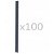 Pack de 100 unidades de clips para malla de vallas de jardín color gris antracita VidaXL