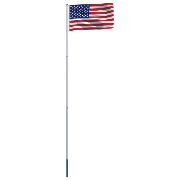 Bandera de Estados Unidos con mástil Vida XL