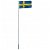 Bandera de Suecia con mástil Vida XL
