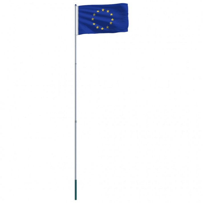 Bandera de Unión Europea con mástil Vida XL