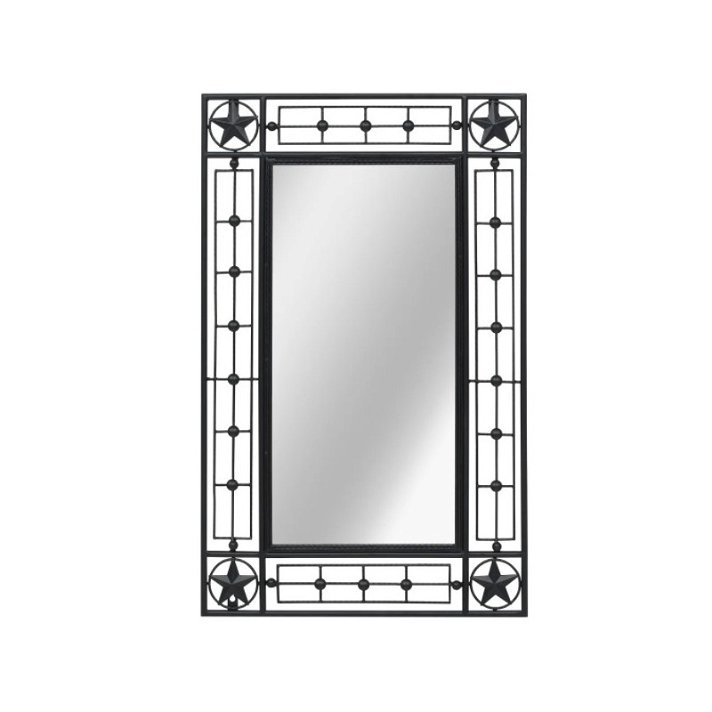 Espejo de pared con marco de diseño 50x80 cm negro VidaXL