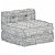 Divano modulare in tessuto grigio chiaro 57x67x51 cm Vida XL