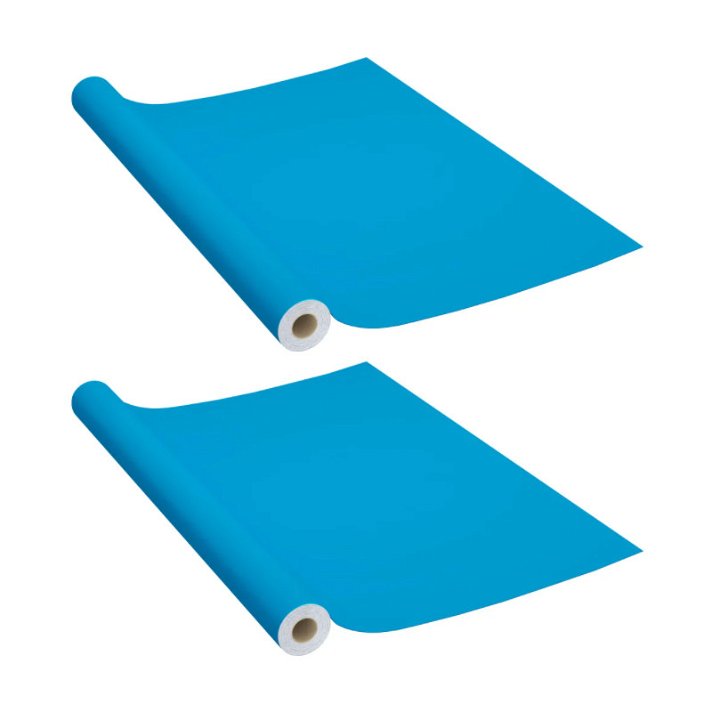 Pack de láminas autoadhesivas PVC para revestir muebles de color azul claro VidaXL