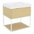 Mueble con lavabo y módulo inferior con estante fijo color roble claro The Grid Cosmic