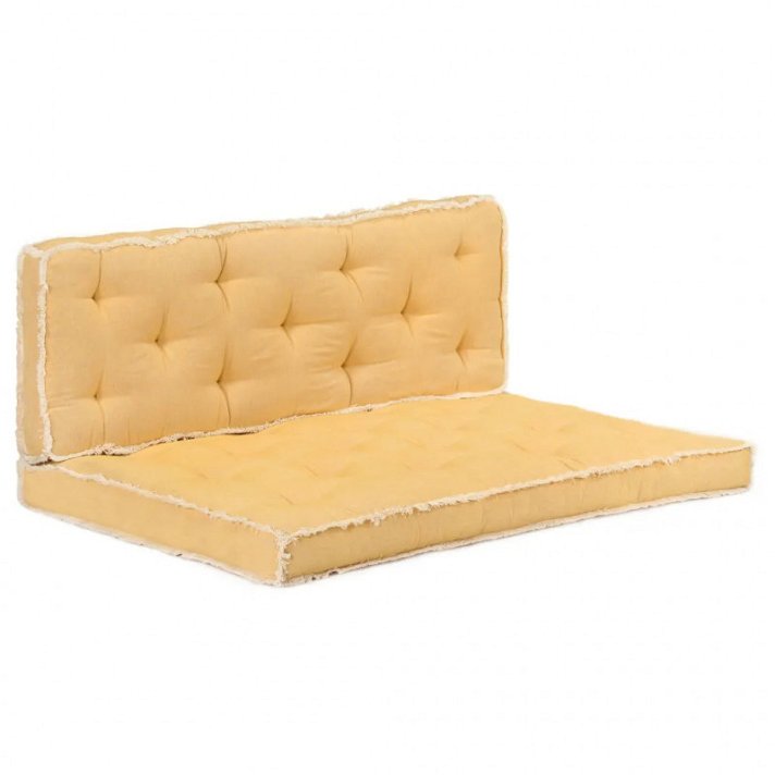 Cojines para sofá de palés 2 piezas amarillo Vida XL