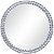 Espejo circular con borde decorativo de acrílico plateado VidaXL