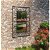 Espejo rectangular de jardín con marco labrado negro VidaXL
