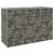 Muro de gaviones con cubierta de 150x100 cm de acero galvanizado en acabado gris Vida XL