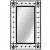 Espejo rectangular de jardín con marco de acero negro VidaXL