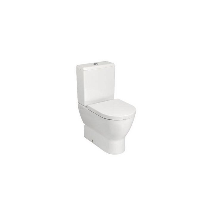 Vaso WC compatto completo a doppio scarico per cassetta bassa di colore bianco Emma BTW Gala