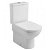 Vaso WC compatto completo a doppio scarico e finitura bianca 61,5 cm di profondità Smart BTW Gala