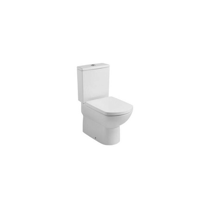 Vaso WC compatto completo a doppio scarico e finitura bianca 61,5 cm di profondità Smart BTW Gala