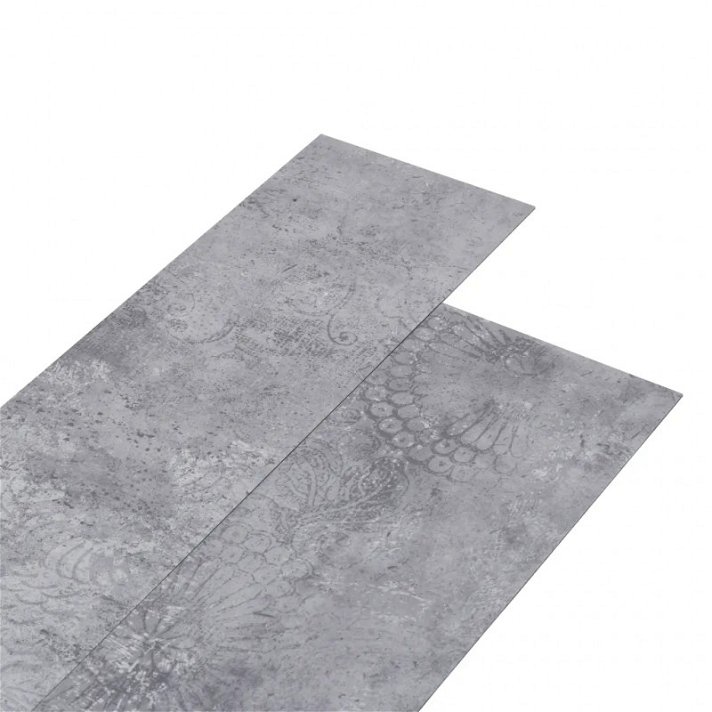 Ensemble de planches autoadhésives en PVC de 2 mm avec finition gris ciment Vida XL