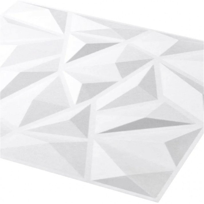 Set de paneles para paredes de interior con diseño 3D en color blanco crudo Puck WallArt