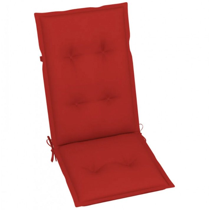 Set di cuscini per sedie da giardino 120x50x7 cm rosso Vida XL