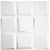 Set de paneles 3D para paredes o techos con diseño de acabado blanco Oberon WallArt