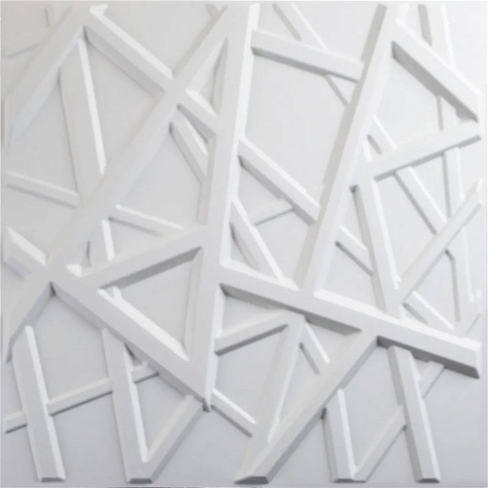 Set de paneles para paredes de interior con diseño 3D en color blanco Olivia WallArt